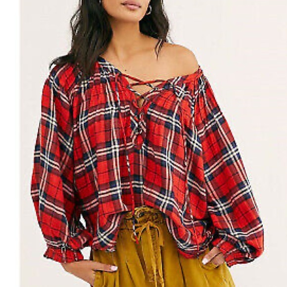 Free People Cloudbreaker Ref Plaid Tunic Size XSmall - Picture 1 of 14